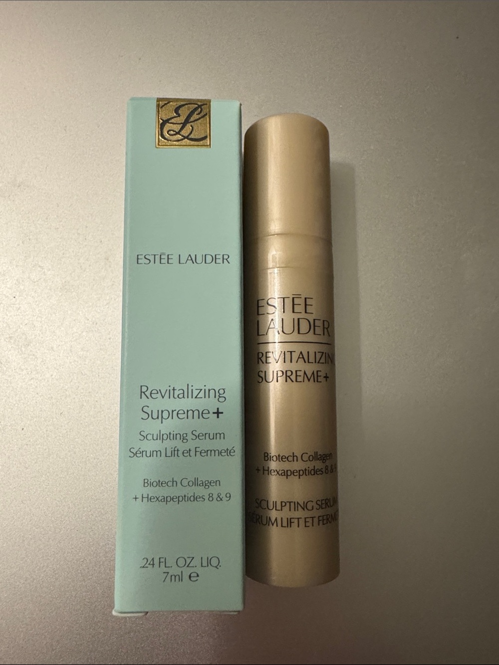 Estee Lauder Revitalizing Supreme+ Sculpting Serum - Gold & Light Blue Box